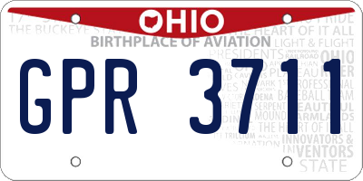 OH license plate GPR3711