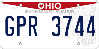 OH license plate GPR3744