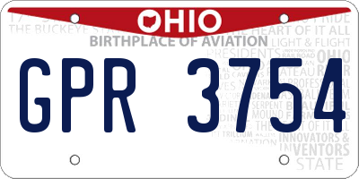 OH license plate GPR3754