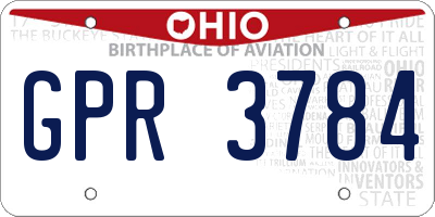 OH license plate GPR3784