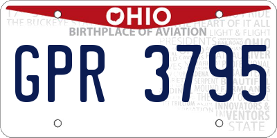 OH license plate GPR3795