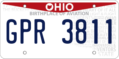 OH license plate GPR3811