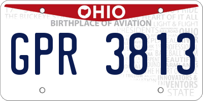 OH license plate GPR3813