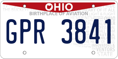 OH license plate GPR3841