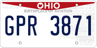 OH license plate GPR3871