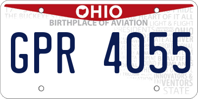 OH license plate GPR4055