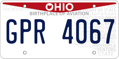 OH license plate GPR4067
