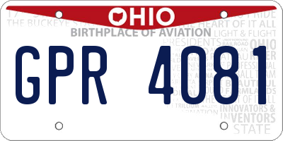 OH license plate GPR4081