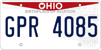 OH license plate GPR4085