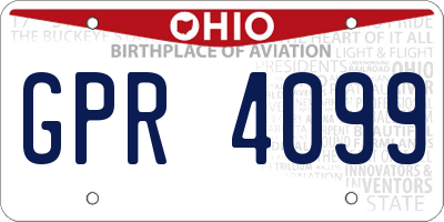 OH license plate GPR4099