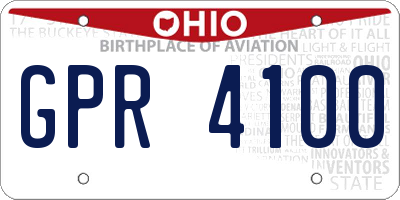 OH license plate GPR4100