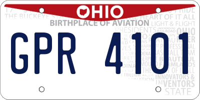 OH license plate GPR4101