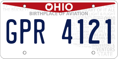 OH license plate GPR4121