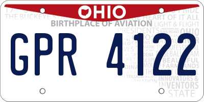 OH license plate GPR4122