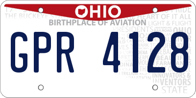 OH license plate GPR4128
