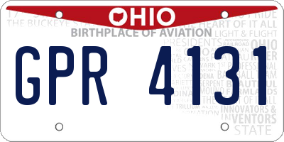 OH license plate GPR4131