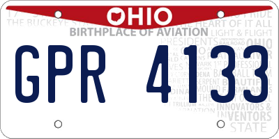 OH license plate GPR4133