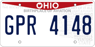 OH license plate GPR4148