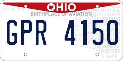 OH license plate GPR4150