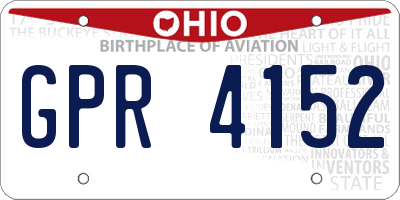 OH license plate GPR4152