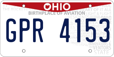 OH license plate GPR4153