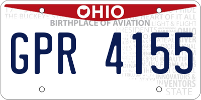 OH license plate GPR4155