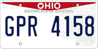 OH license plate GPR4158