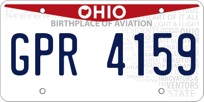 OH license plate GPR4159