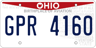 OH license plate GPR4160