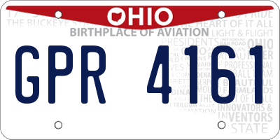 OH license plate GPR4161