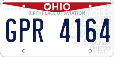 OH license plate GPR4164