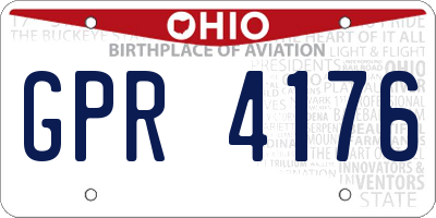 OH license plate GPR4176