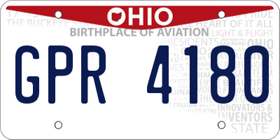OH license plate GPR4180