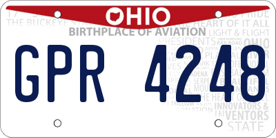 OH license plate GPR4248