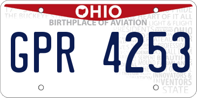 OH license plate GPR4253
