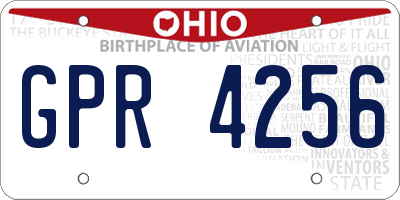 OH license plate GPR4256