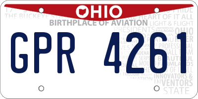 OH license plate GPR4261