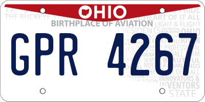 OH license plate GPR4267