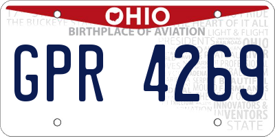 OH license plate GPR4269
