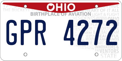 OH license plate GPR4272