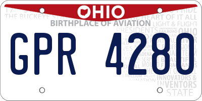 OH license plate GPR4280