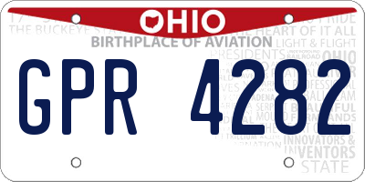 OH license plate GPR4282