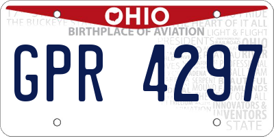 OH license plate GPR4297
