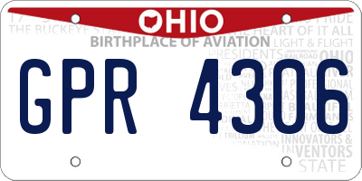 OH license plate GPR4306