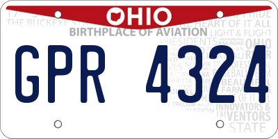 OH license plate GPR4324