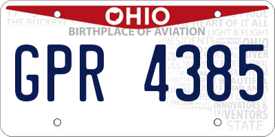 OH license plate GPR4385