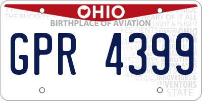 OH license plate GPR4399