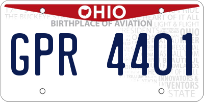 OH license plate GPR4401