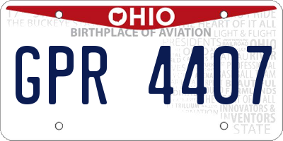 OH license plate GPR4407