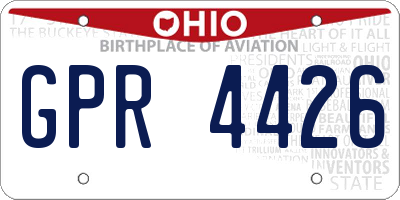OH license plate GPR4426